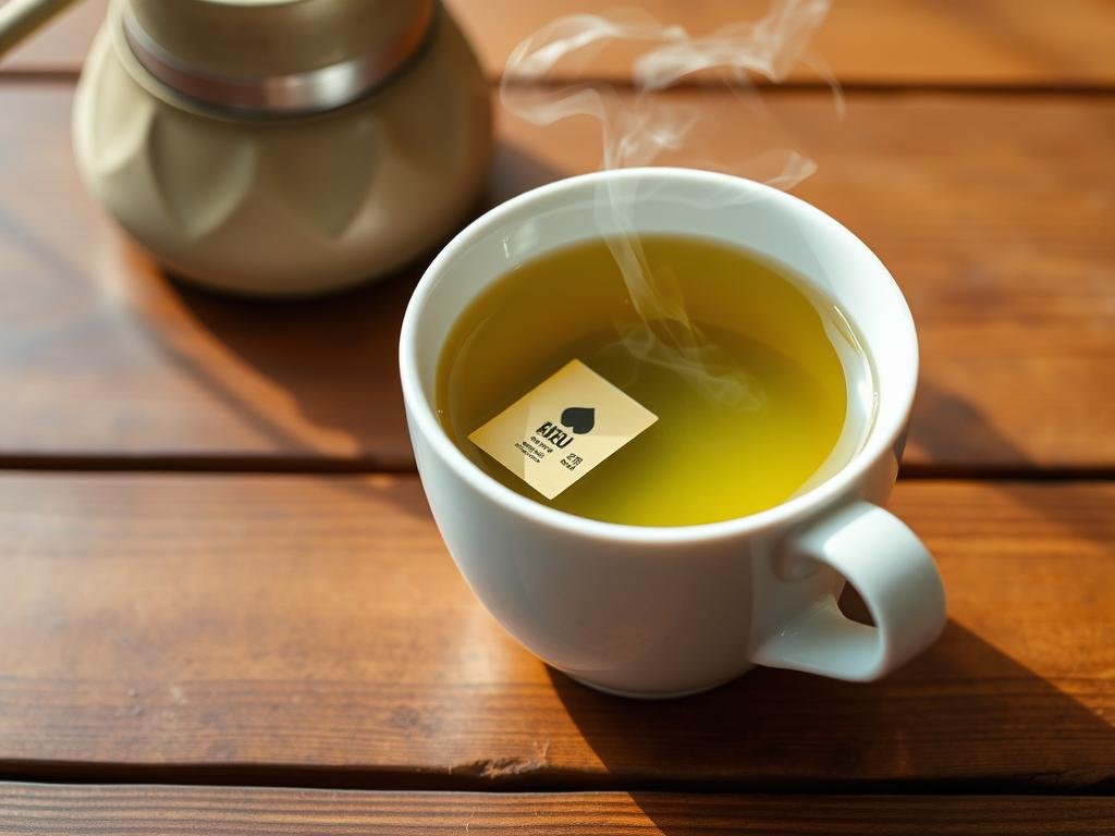 Cup of green tea with steam rising for fast and easy fat burn tips Cup of green tea with steam rising for fast and easy fat burn tips